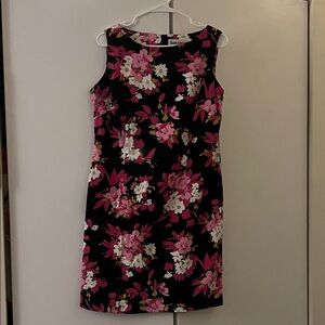 Danny & Nicole Black and Pink Floral Mini Dress